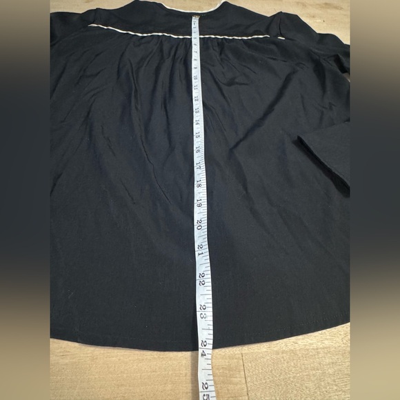 Anthem The Label Black Blouse with White Trim - Picture 6 of 7